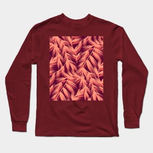 Painted Coral Leaves Long Sleeve T-Shirt